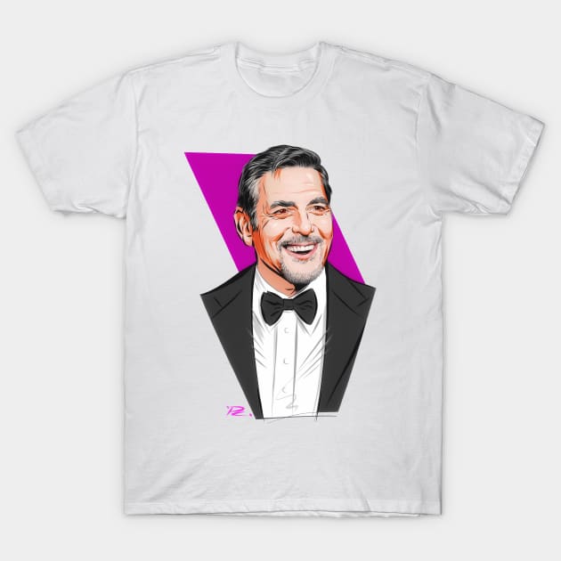 George Clooney - An illustration by Paul Cemmick T-Shirt by PLAYDIGITAL2020